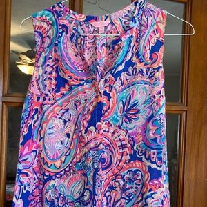 Lilly Pulitzer tan top.